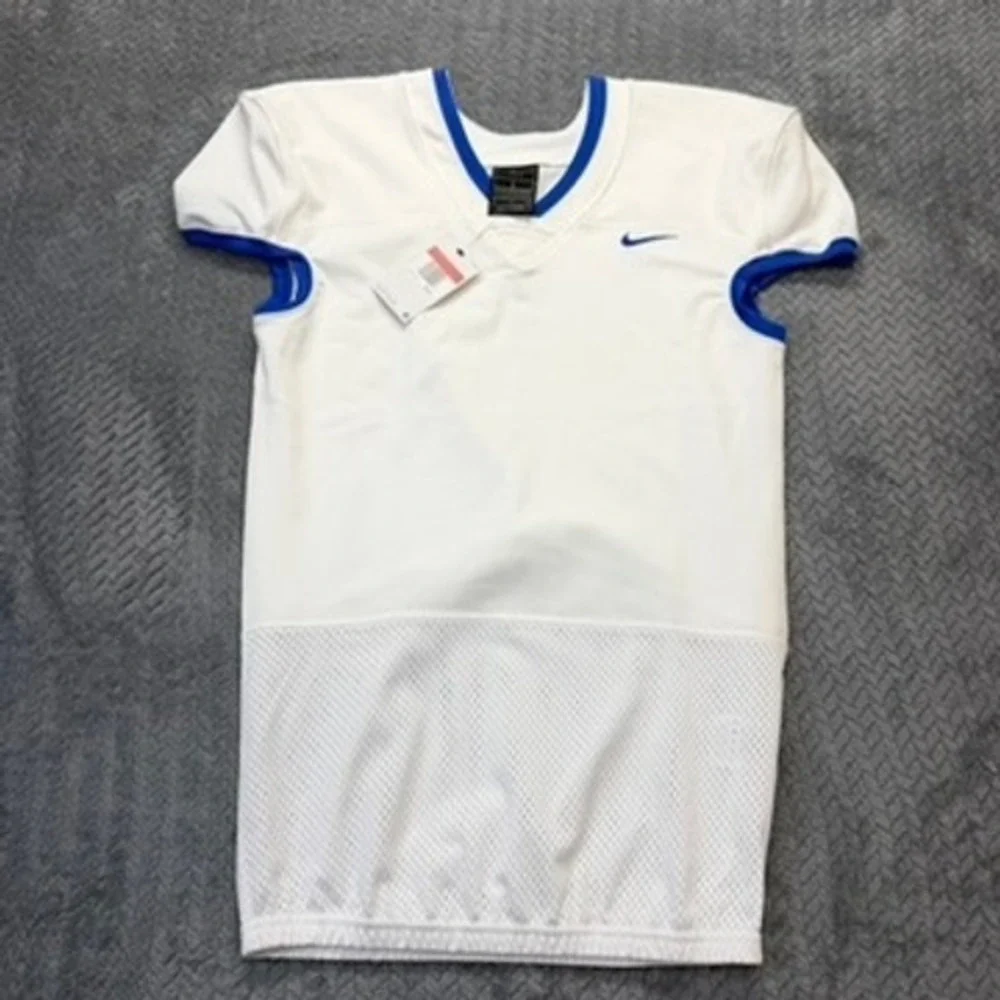 Nike Football Jersey Mens L White Royal Blue AO4800-108 Team Engineered NWT Spot